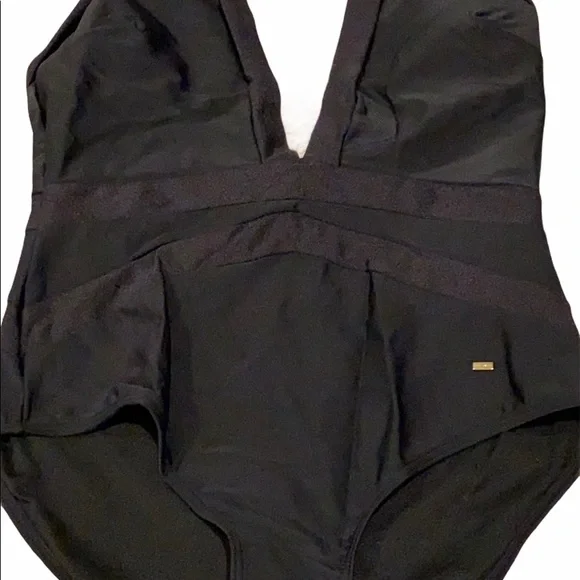 Ted Baker London Black Ralinda Low Cut Halter Swim Bathing Suit Womens 5 12 NWT - Picture 4 of 11